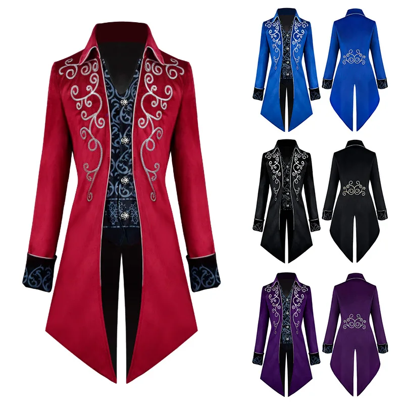 Windbreaker Anime Merchandise - Smoking vintage medieval masculino, quebra-vento vitoriano,