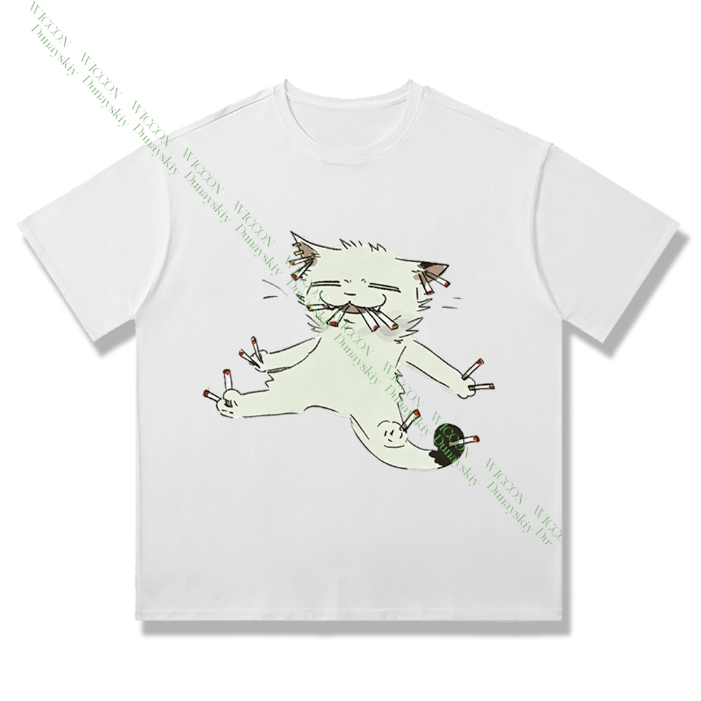 Camiseta de Algodão Chainsmoke - Anime Merchandise T-Shirts avaliação e preço