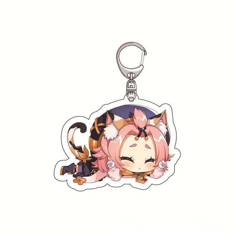 Genshin impacto acrílico chave - Anime Merchandise Keychains avaliação e preço